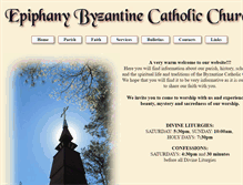 Tablet Screenshot of epiphanybyzantinecatholic.org